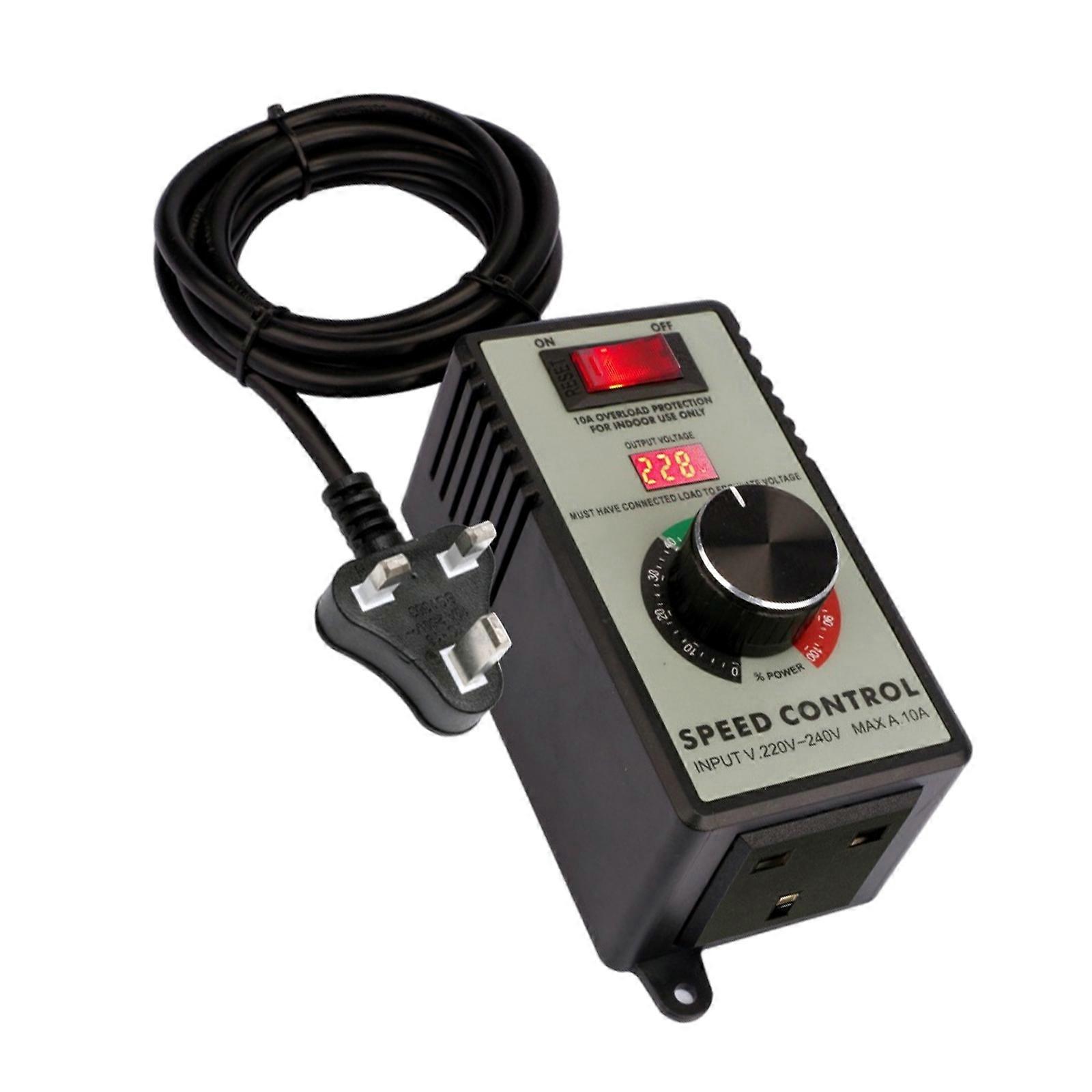 Professional Motor Speed Controllers 10A UK Standard Variable Frequency Technology Suitable for Equipment Optimization Multicolor