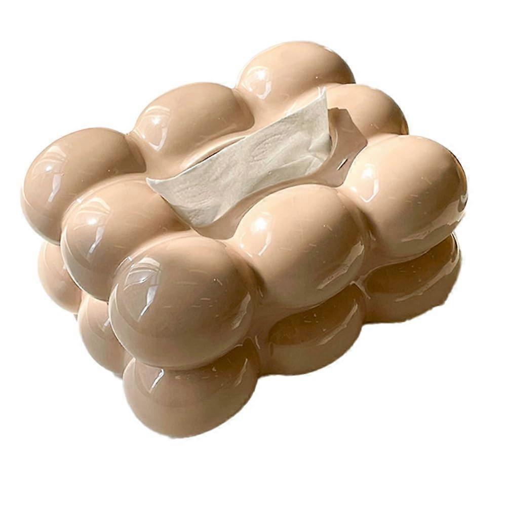 Tissue Box Holder with Dustproof Cover, Elegant Decorative Dispenser for Dining Table Organizer