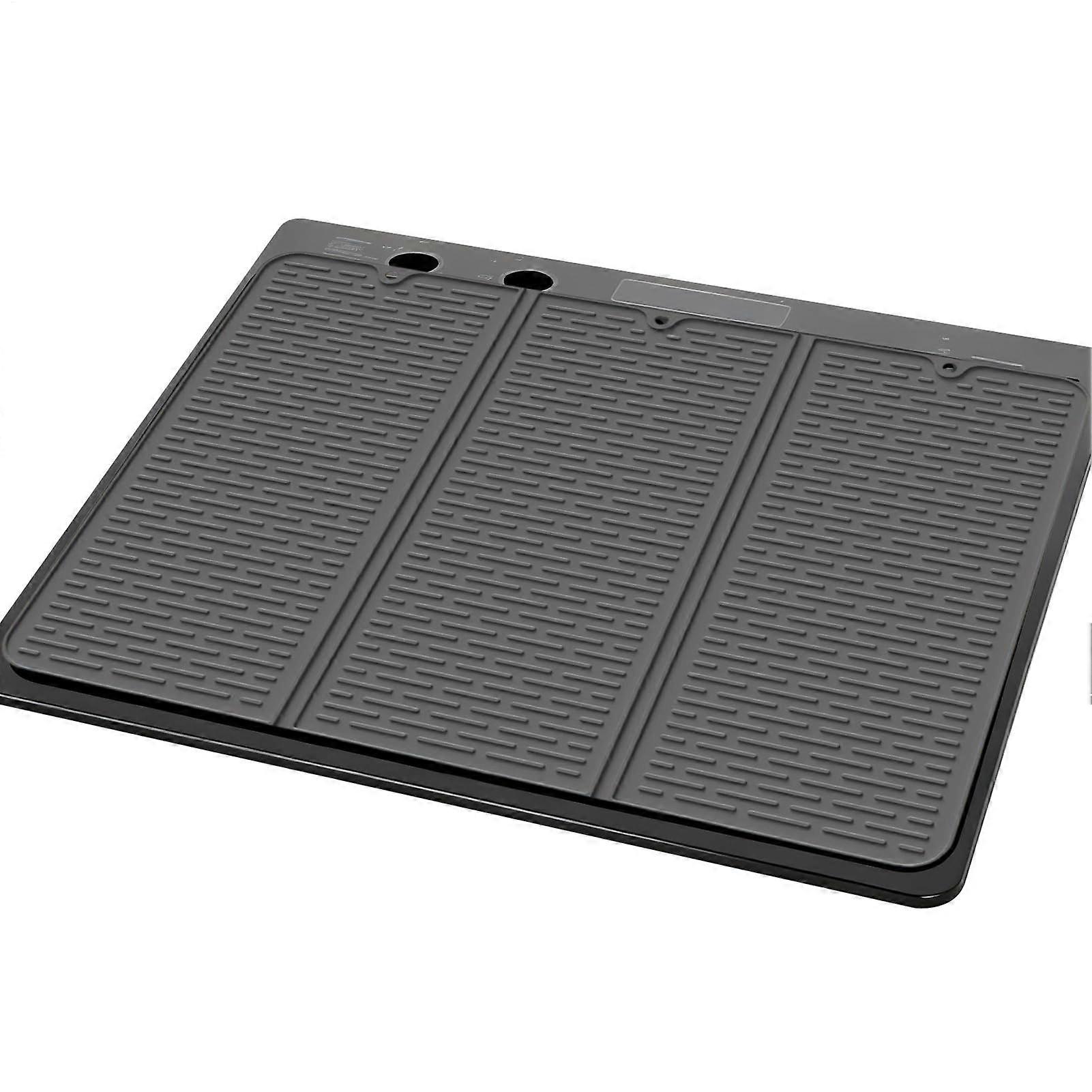 Heat Resistant Hob Cover Mat Foldable Stove  Protector for Kitchen Countertop Gray