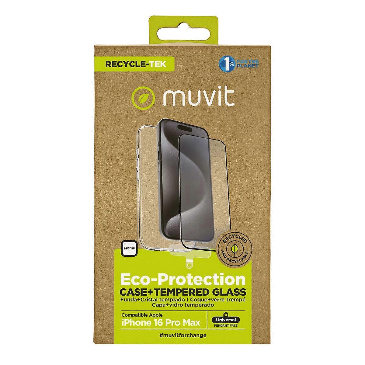 Mobile Case and Protector Muvit for Change iPhone 16 Pro Max Black