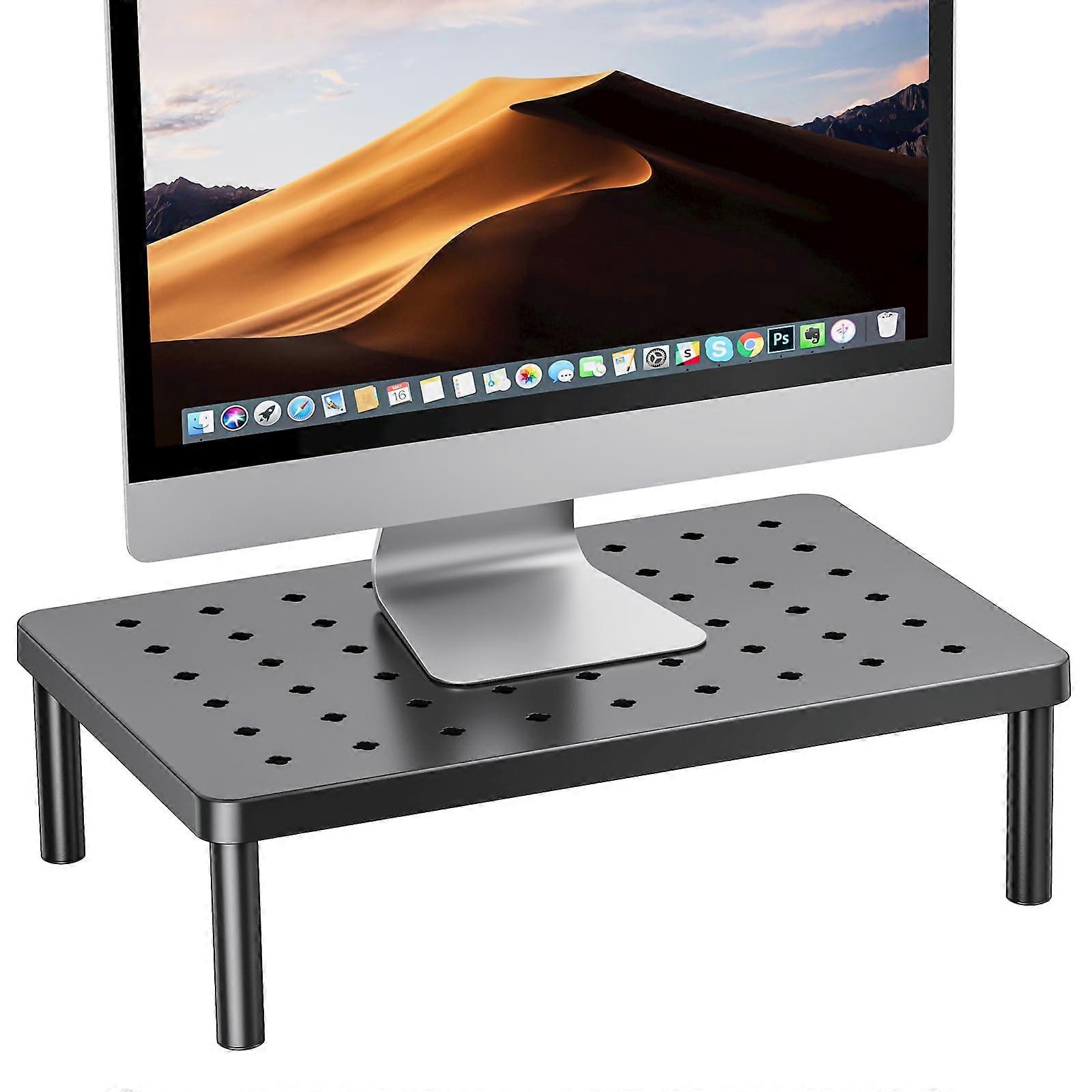 Monitor Stand Riser for Desk, Ergonomic Laptop Stand with Storage, Sturdy 44lb Support