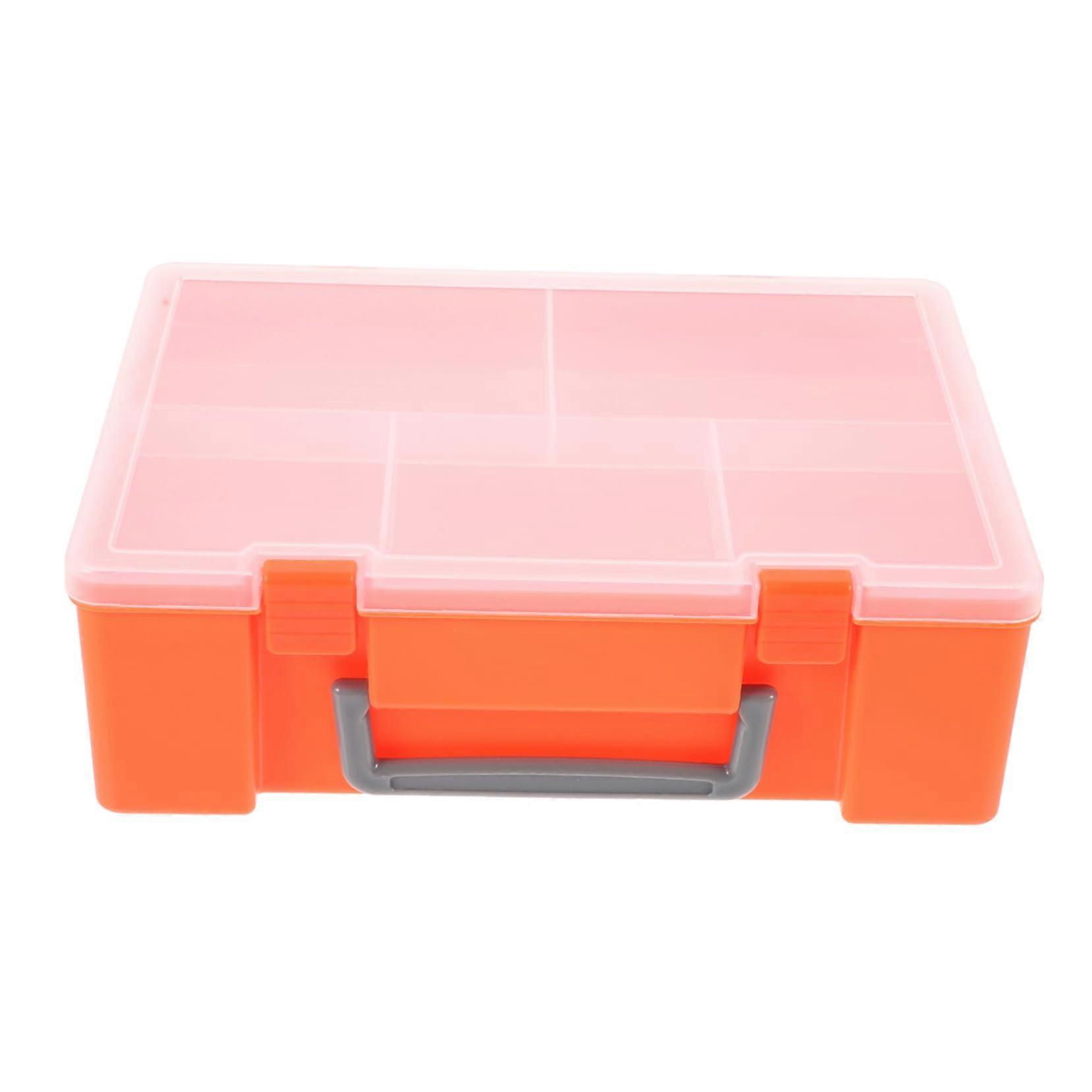 Jewelry Organizer Box with Multi Compartment Storage, Compact Rectangular Case for Travel and Small Parts