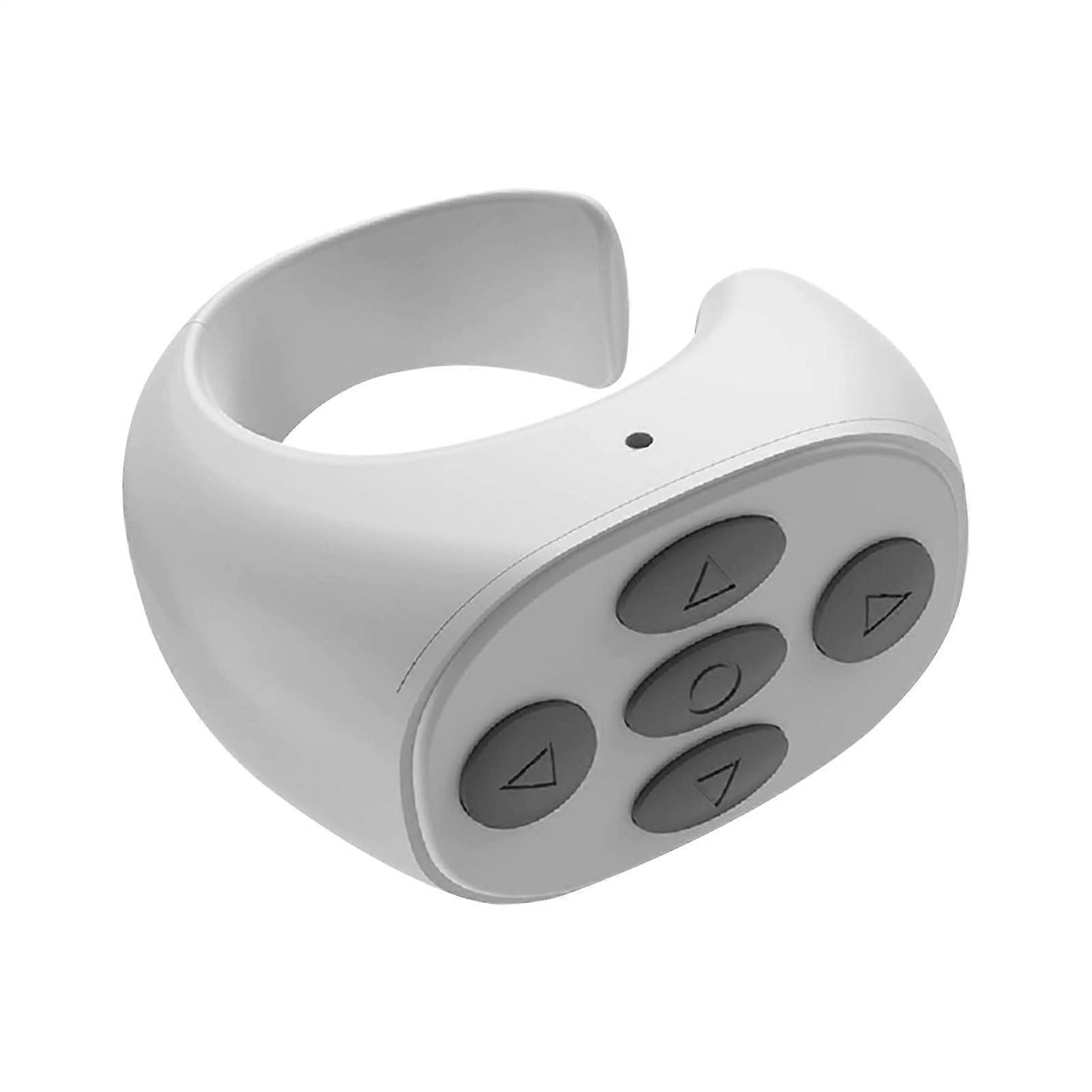 Bluetooth Camera Remote for Phone and Tablet, Hands Video Control, 15m Stable Connection, White