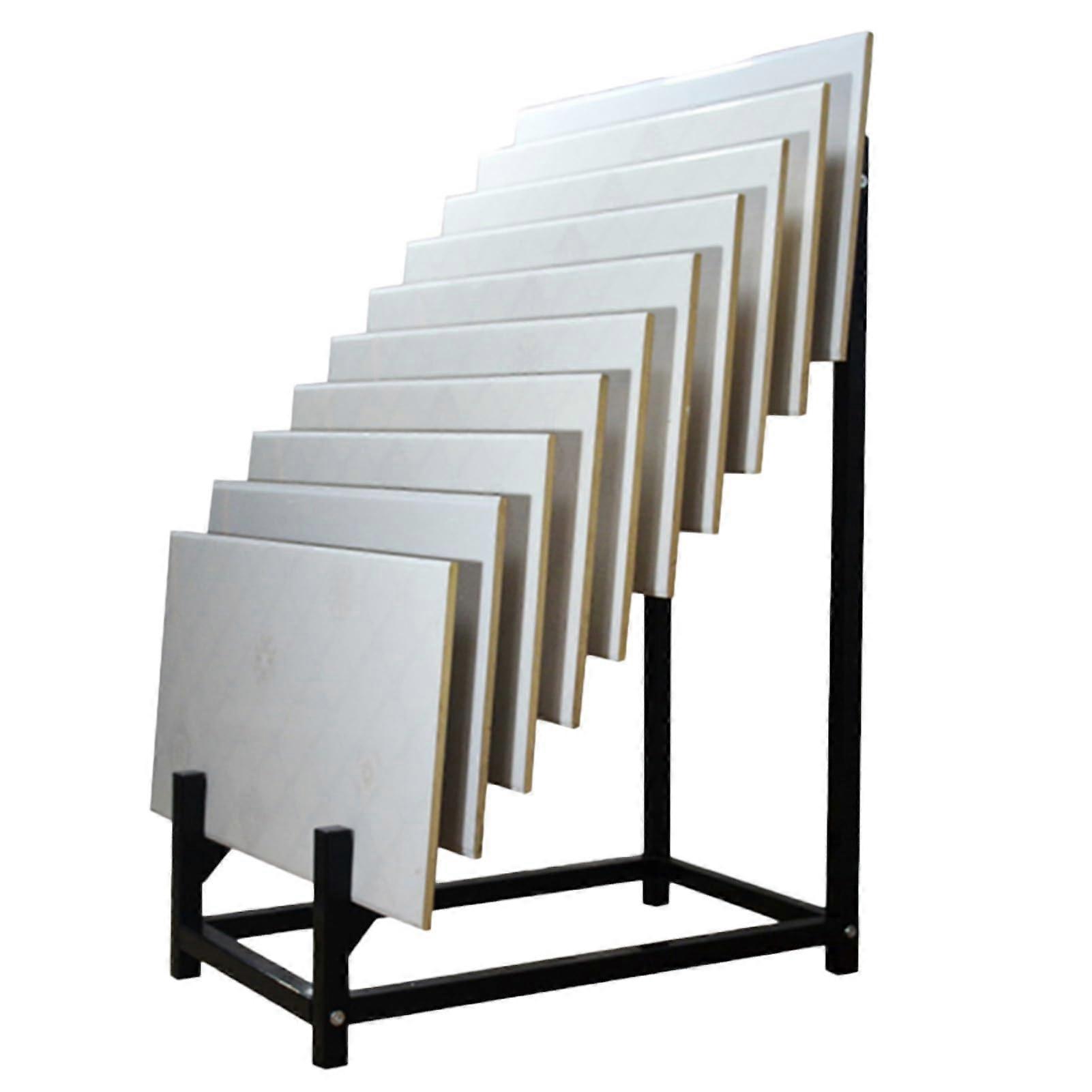 Tile Display Stand 12Layer Adjustable Vertical Floor Tile Sample Rack Large Capacity Storage