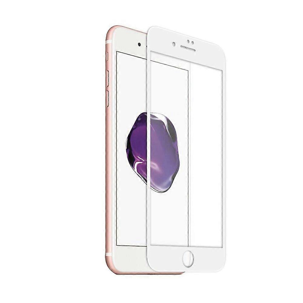 2 Pack Screen Protector White Frame 9H Tempered Glass EdgetoEdge HD Clarity for iPhone 8 Plus 7 Plus