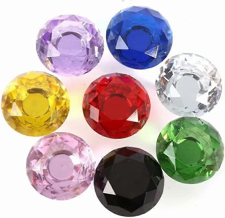 Red Crystal Glass Cabinet Knobs Ball Shape Drawer Pull Handles with Durable Zinc Alloy Base