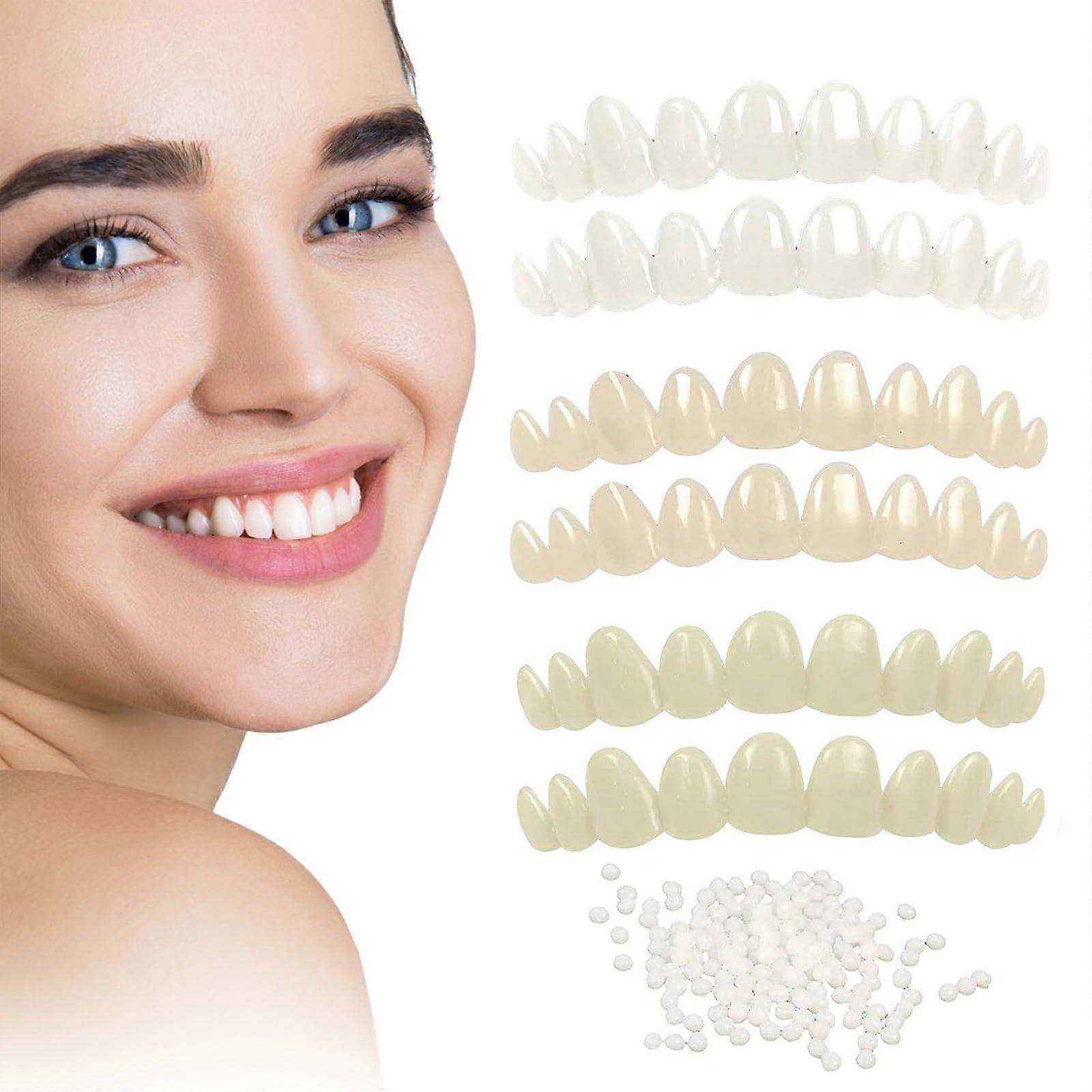 Tooth  Kit with Moldable Thermal Beads, Natural Shade Temporary Tooth Replacement 6PCS