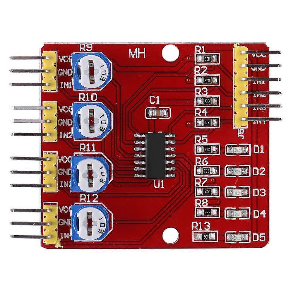 4 Channel Infrared Obstacle Avoidance and Line Tracking Sensor Module for Robot Car PCB