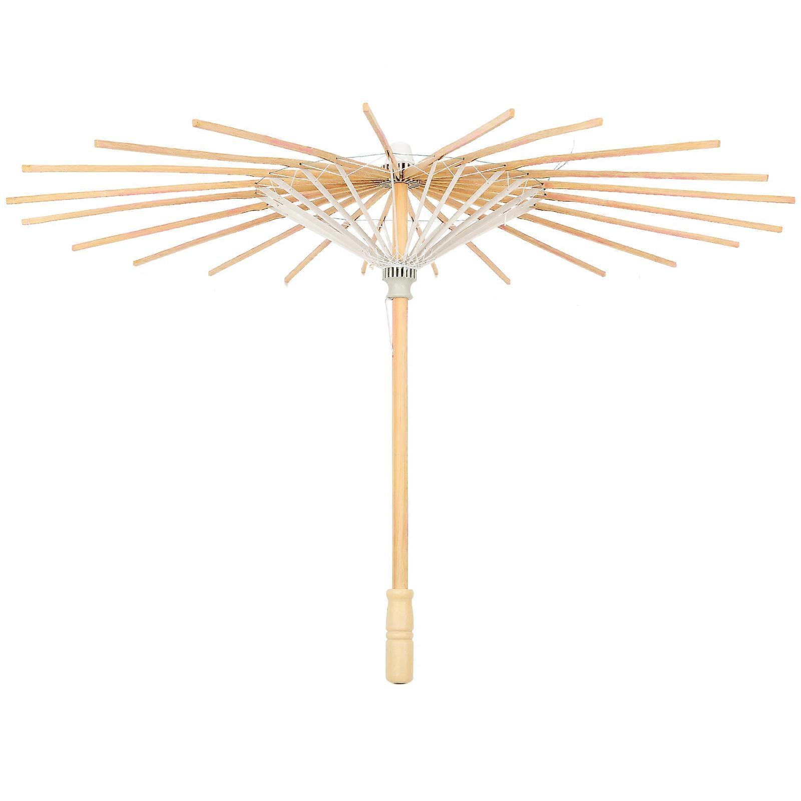 Classical Oiled Paper Umbrella Holder Wood Rack for 2Pcs Umbrellas