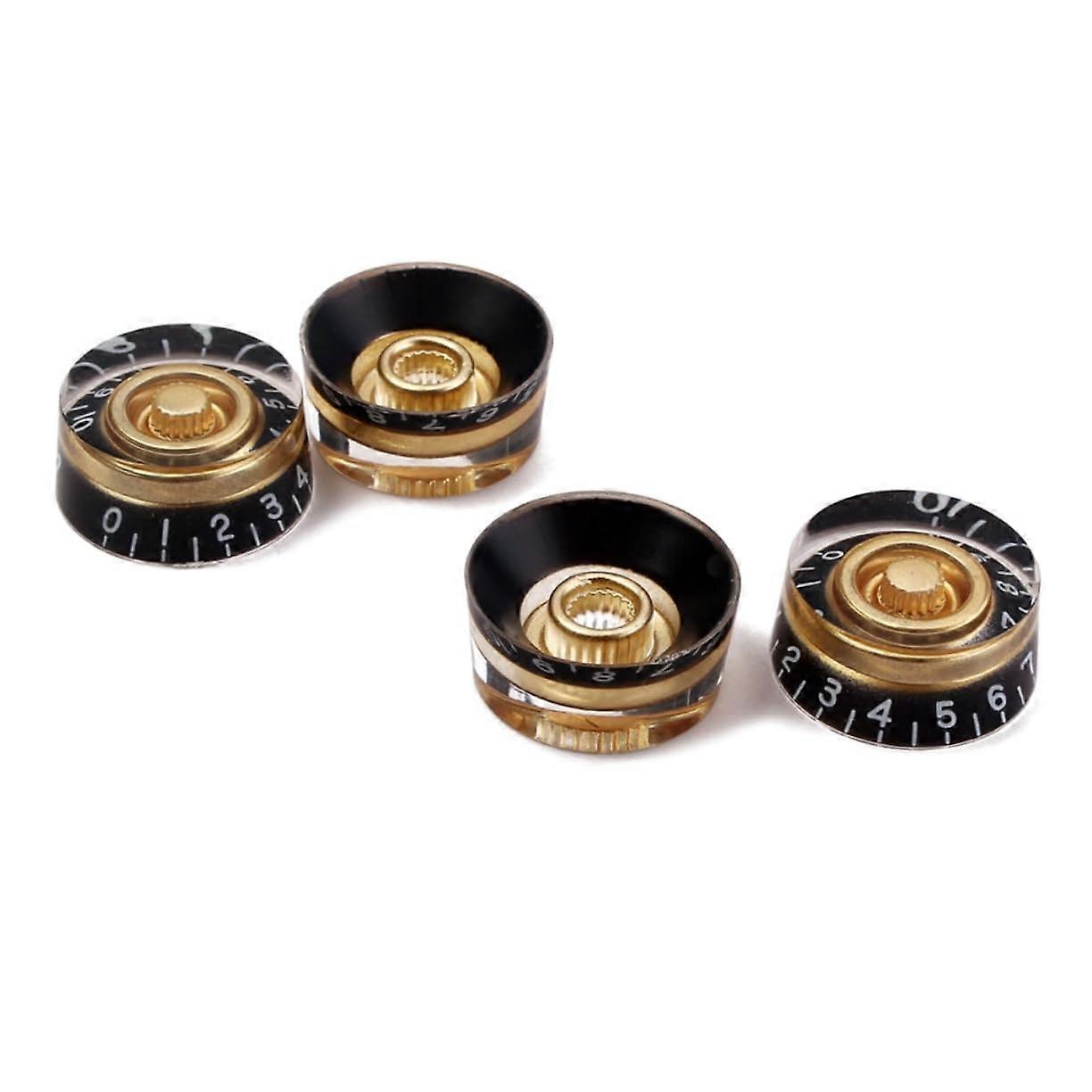 Vintage Style Black Guitar Control Knobs Set for Electric Guitar Volume and Tone Replacement