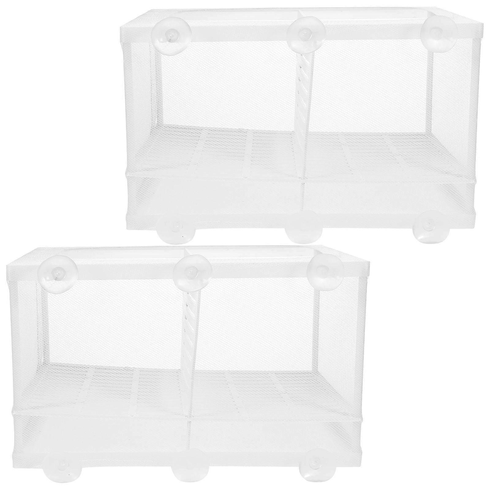 Isolation Net Fish Tank Breeding Box for Fish Protection 2Pcs