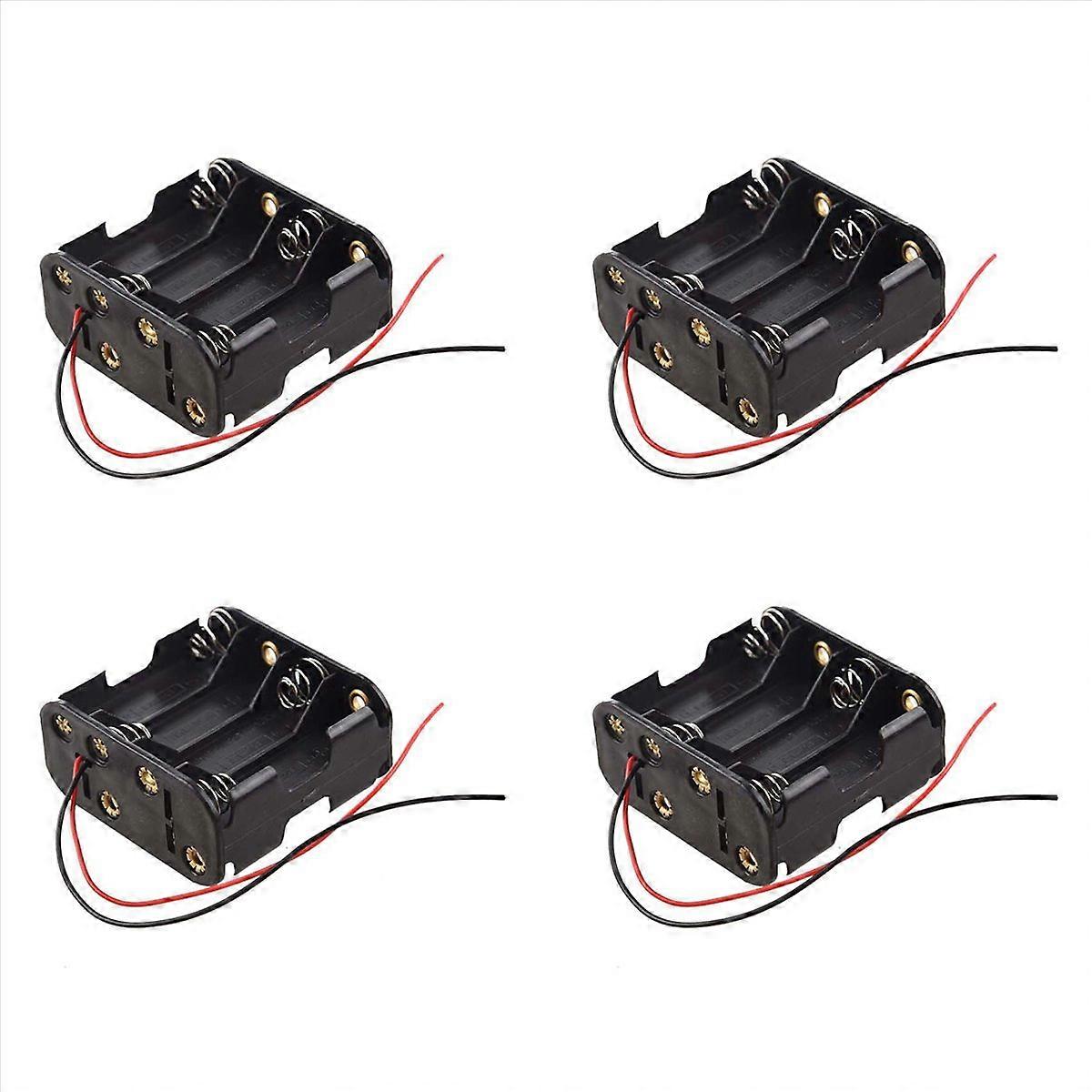 8pcs Aa Cells Battery (12v) Clip Holder Box Case Black