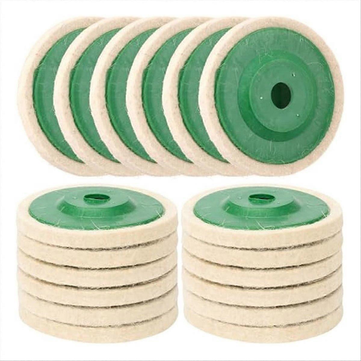 18 Pack 4 Inch Round Wool Felt Disc Wheel Pad, for 100 Angle Grinder