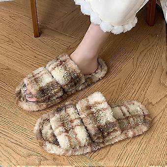 Unisex-Hausschuhe aus Teddyfleece – Vollständig bedeckte Ferse, rutschfest und geräuschlos, warme Winterhausschuhe für drinnen, mehrfarbig, ideales Einzugsgeschenk