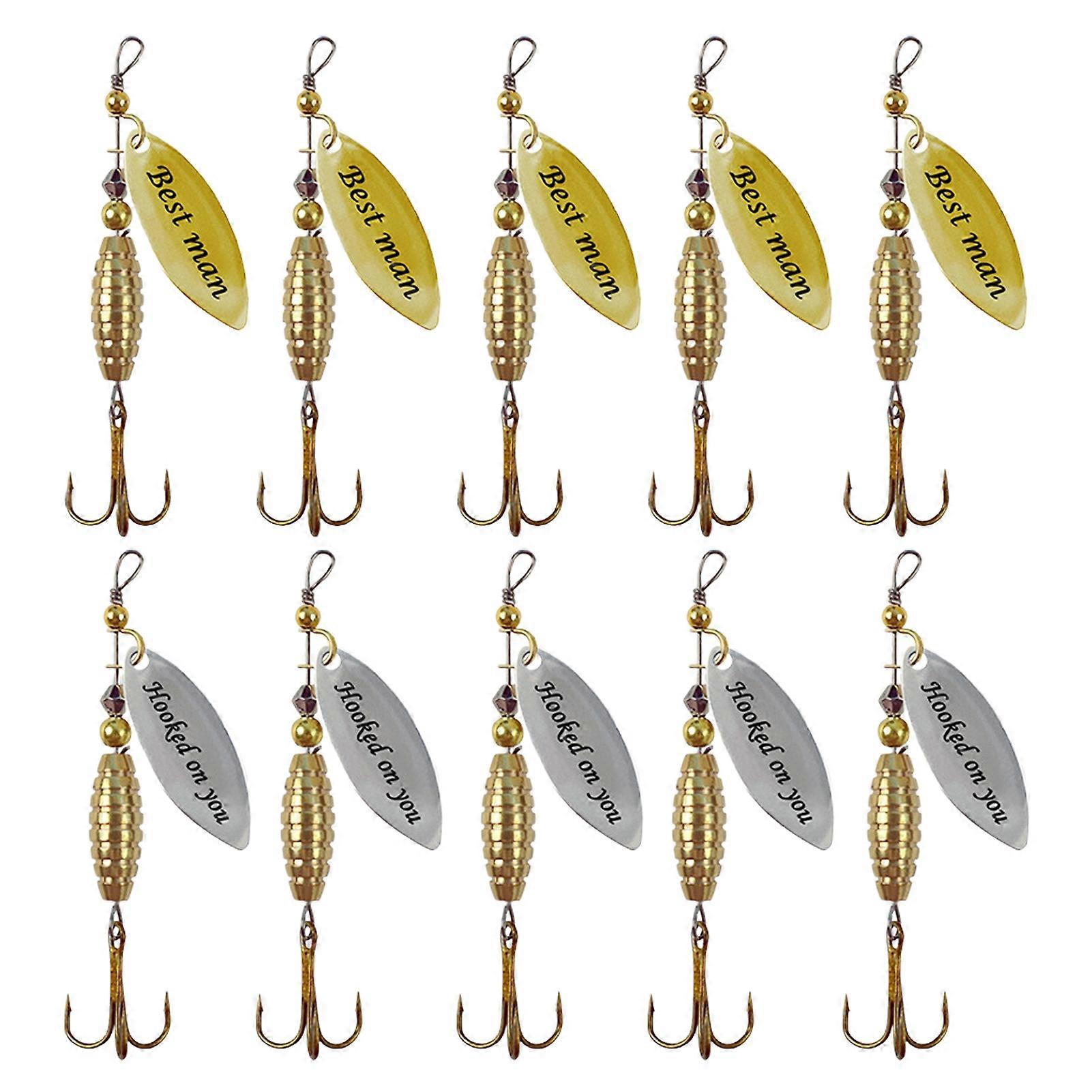 Spinner Blade Lure with Hook - Metal Rotating Sequin Bait