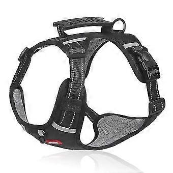 DUOMM HT-524 Breathable Pet Dog Harness Reflective Puppy Safety Vest with Control Handle ST - Yellow