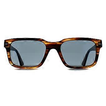 Okulary przeciwsłoneczne Persol PO3272S 123556 w paski czarno-brązowo-niebieskie