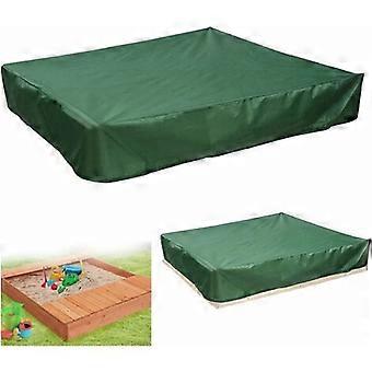Square Sandpit Cover Sandpit Cover with Drawstring Waterproof and Dustproof Polyester Fabric Tarpaulin, 120 x 120 cm-BDD