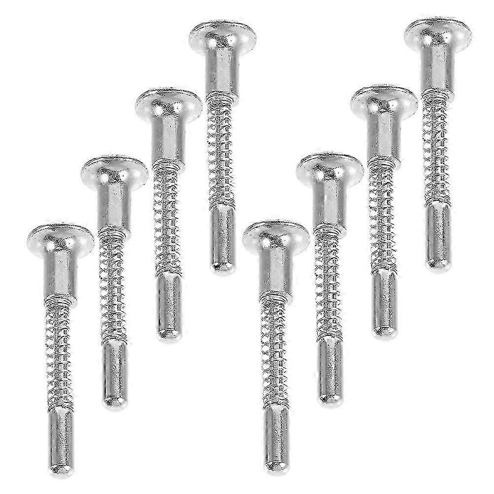 Silver Latch Spring-Loaded Plunger Replacement Set for Bed 6Pcs