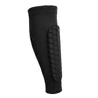 Men Football Shin Guards Protective Soccer Pads Leg Basketball Training M BLACK