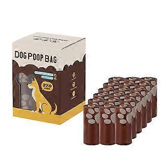 Chocolate Scented Dog Waste Bags, 18 Rolls Recycled Plastic Poop Bags with Dispenser