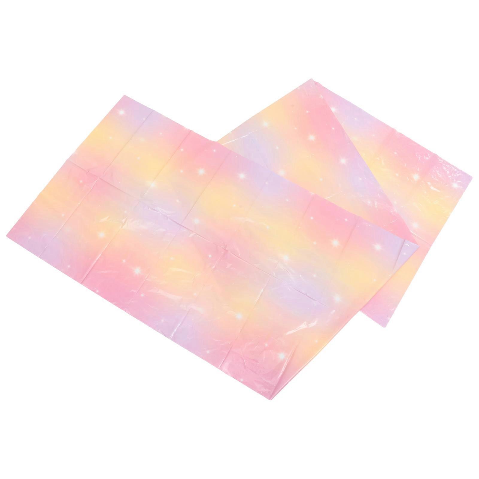 Rainbow Tablecloth Decorative Rectangular Tablecloth for Party Events