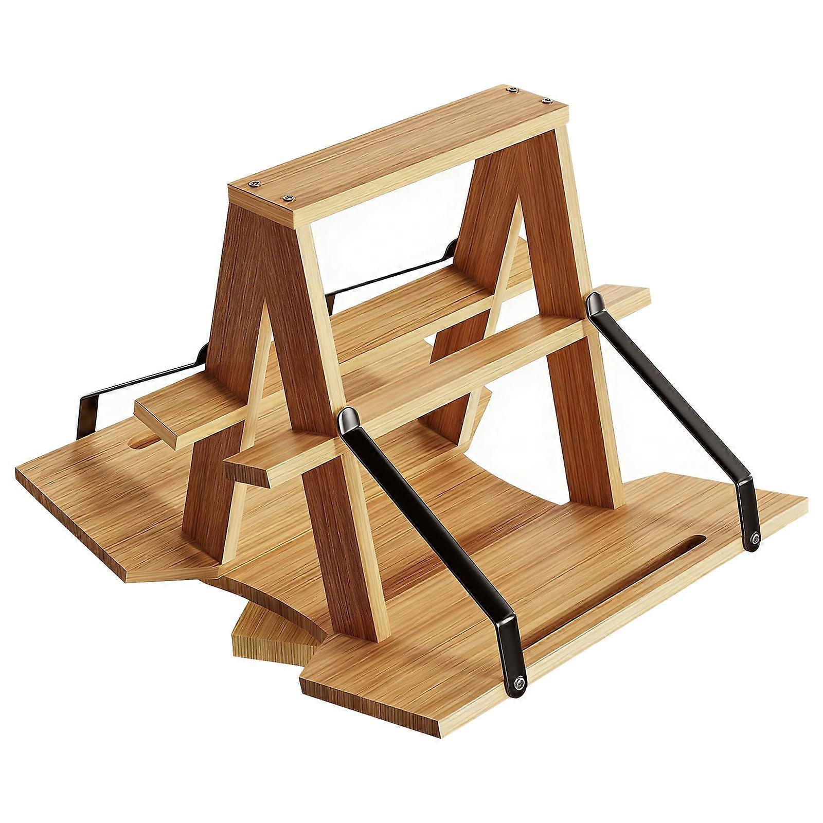 Small Desktop Book Holder Having Turning Base For Simple Viewing Angle Change Multicolor