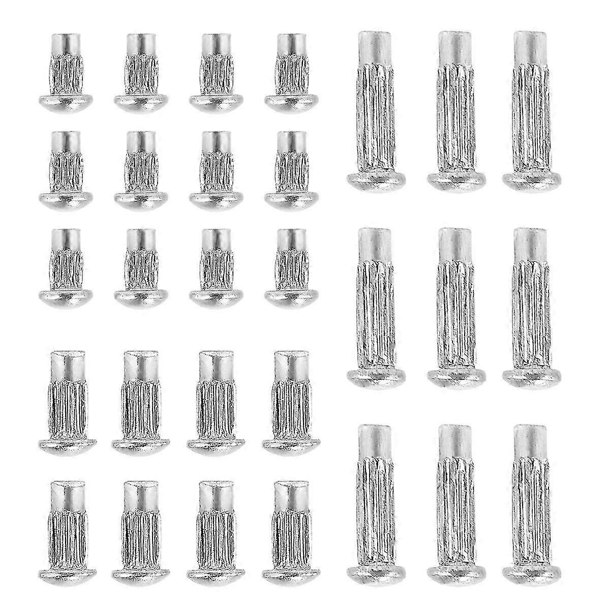 Solid Rivets for Fixing Use 4500Pcs Silver Knurled Semicircular Rivets