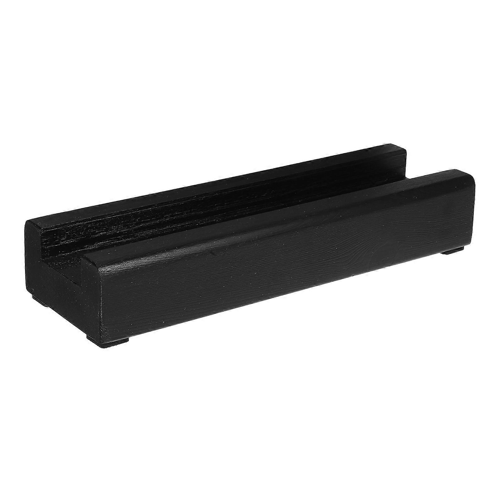 Black Solid Wood Mirror Stand for Display Stable Non Slip Base
