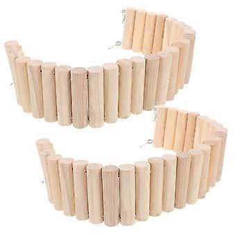 2pcs en bois hamster échelle pont jouet rat arche pont animal de compagnie escalade jouet pour petits animaux de compagnie utilisation intérieure et extérieure jouets d’enrichissement pour hamsters gerbilles guin