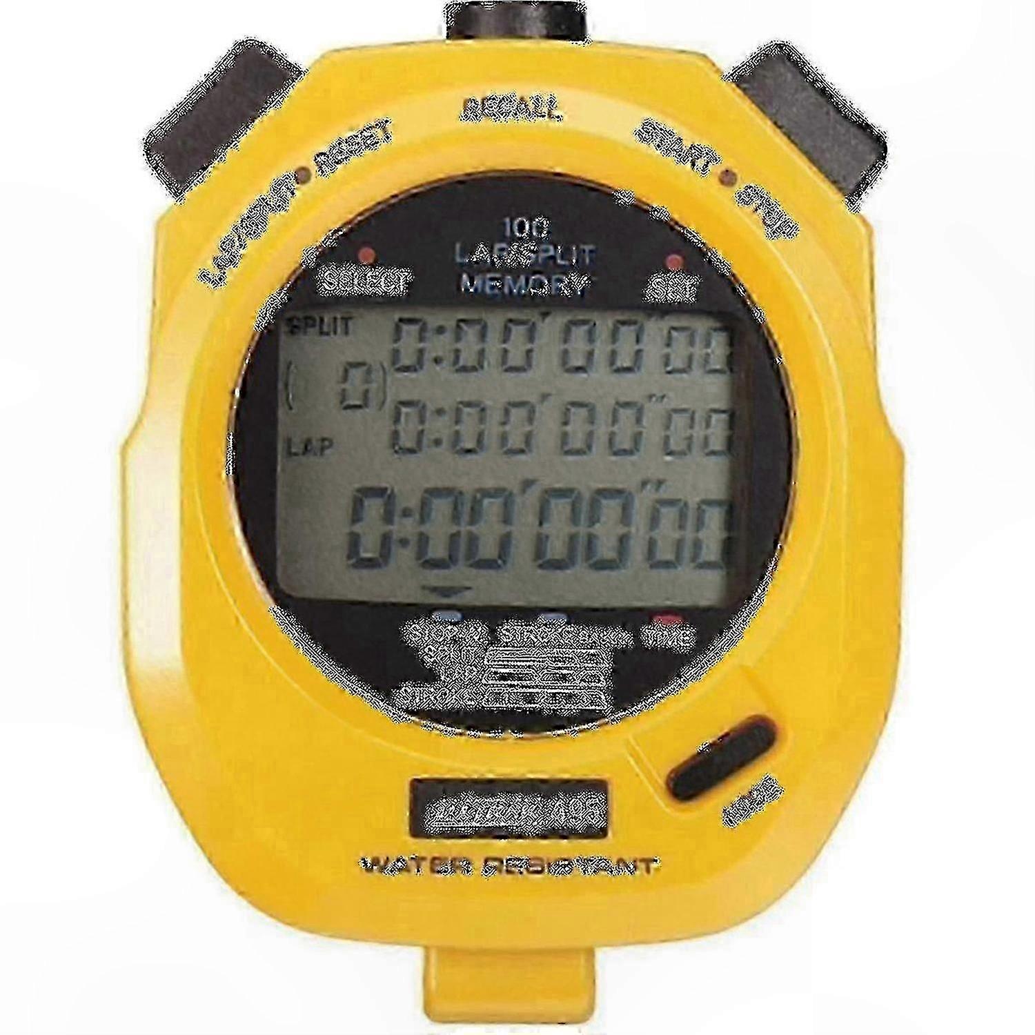 Yellow Dual Split Memory Stopwatch 495-100