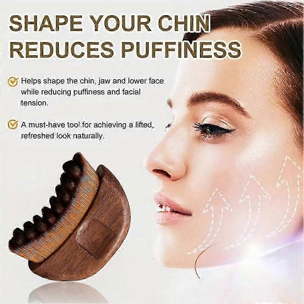 Walnut Lymphatic Drainage Brush, Face & Neck Massage Tool