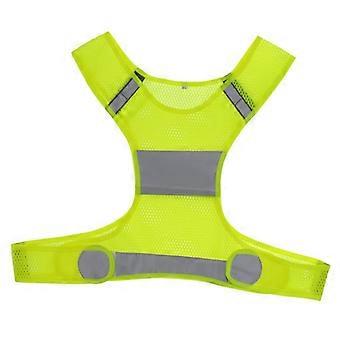 Löpning Jogging Cykling Säkerhetsväst med hög synbarhet Reflekterande Väst Fluo Gul