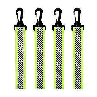 4pcs Quick Detach Reflective Strap For Night Running Cycling Visibility Enhancement Webbing Design Reflective Strapsa