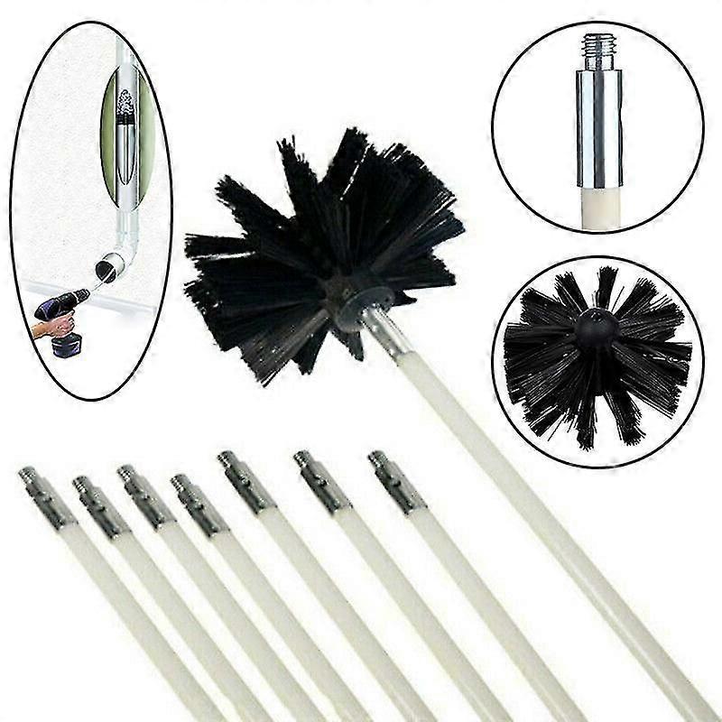 Chimney cleaner kit including rod and brush