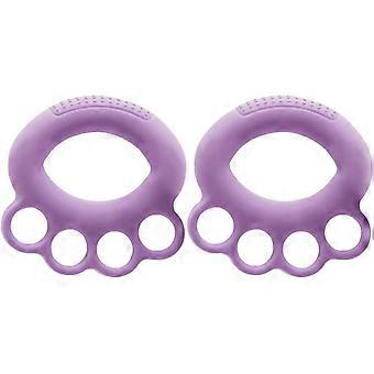 2st Hand Finger Exerciser Ringar Silikon Grepp Styrka Tränare Unisex Fitness Tillbehör