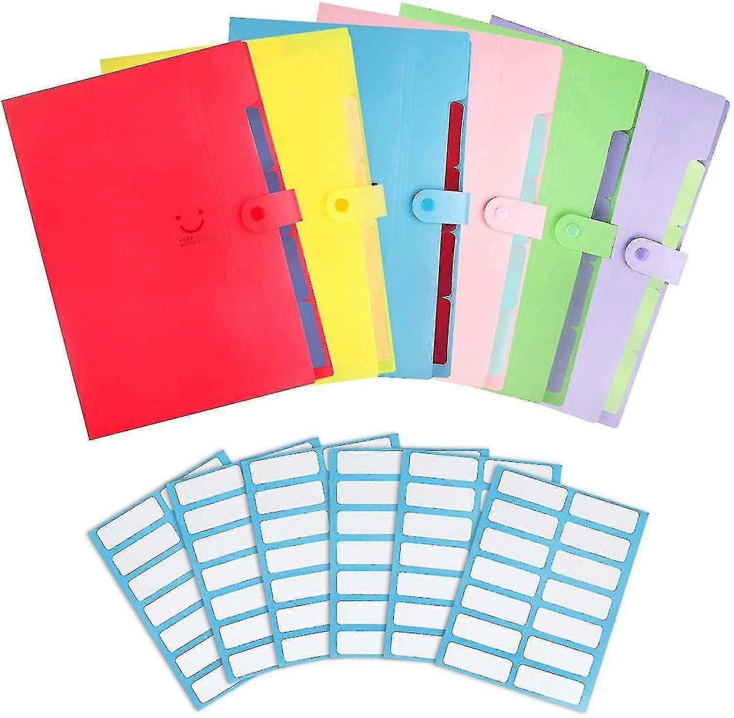 Expanding File Folder With Labels For School