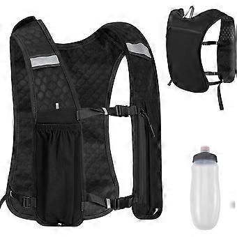 Running Vest for Mens and Women,Running Hydration Vest with 550ml Bottle,Sports Water Vest with Lightweight Reflective Phone Holder