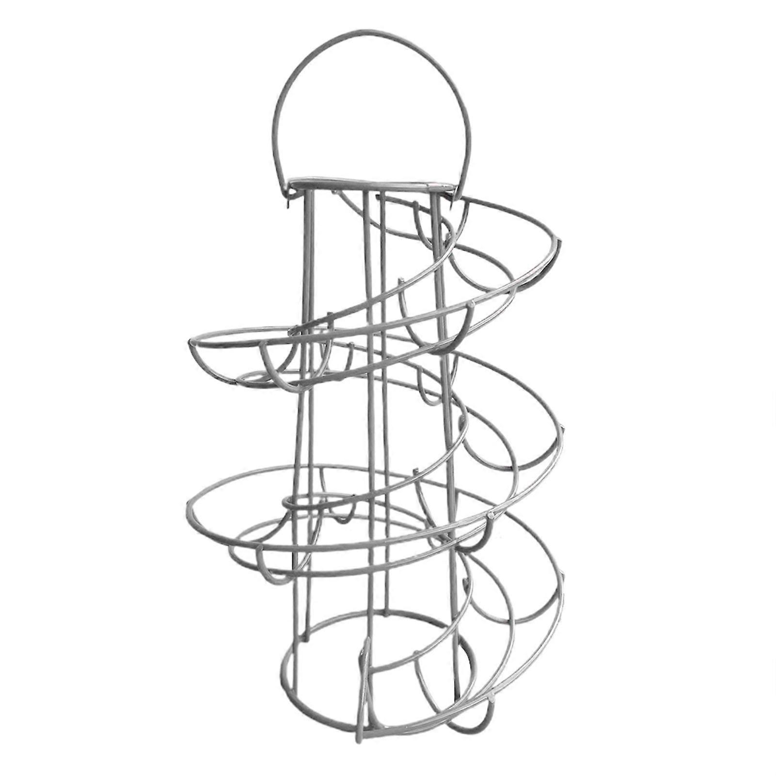 Egg Holder Multifunctional Spiral Design Iron Creative Egg Storage Rack for Kitchen