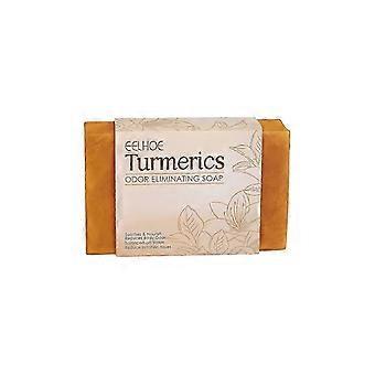 EELHOE Turmeric Cleansing Soap Moisturizes Skin Gentle Cleansing for Women's Body Odor Control Moisturizing and Brightening Cleansing Soap