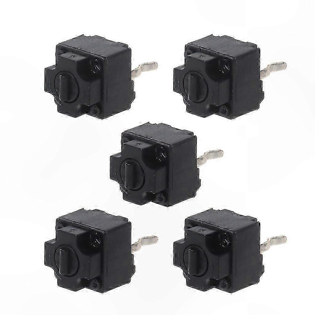 5-Pack Square Micro Switches with Black Spots for Mouse Button Replacement 26-27