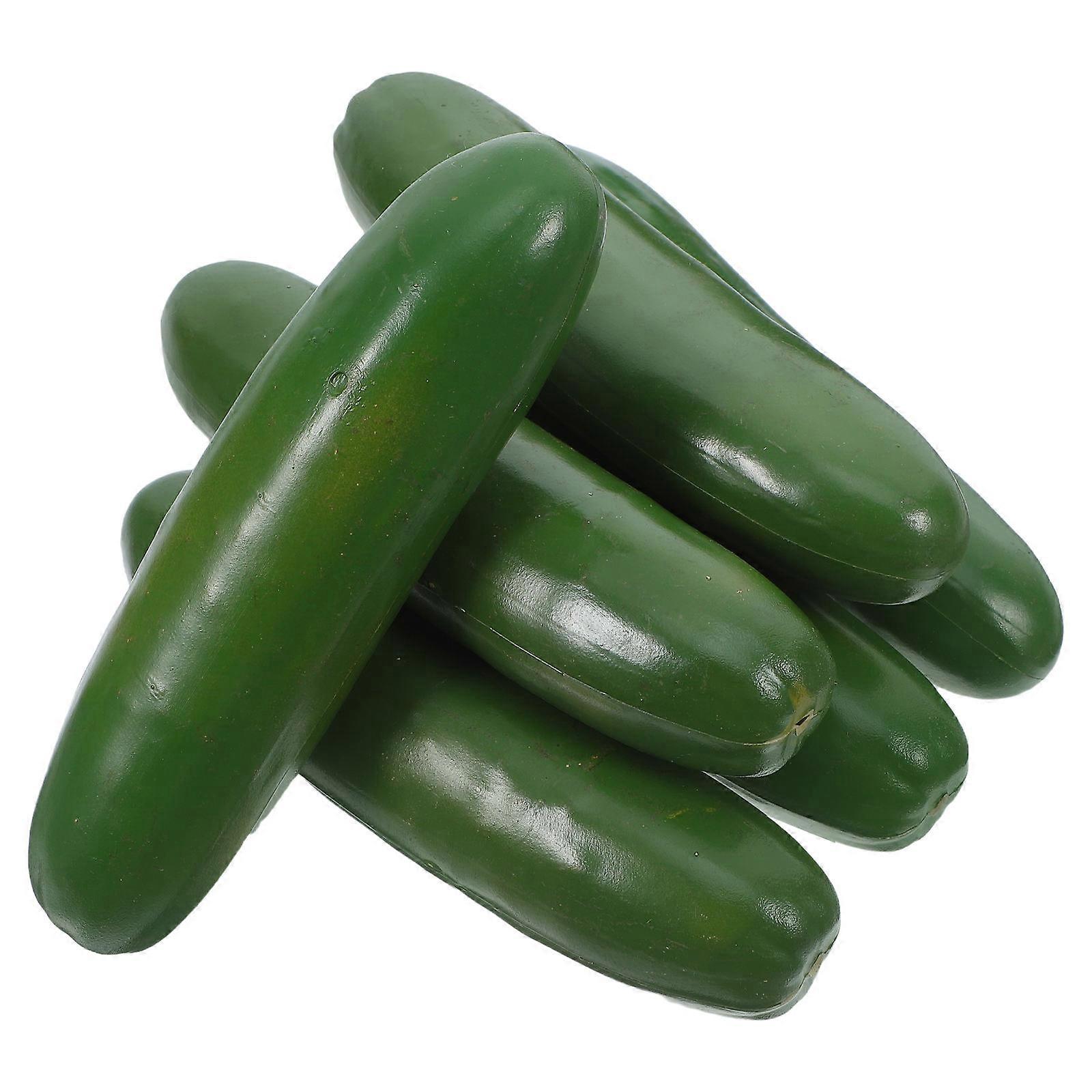 Green Cucumber Artificial Model for Playing 30Pcs Plastic Vegetable Props