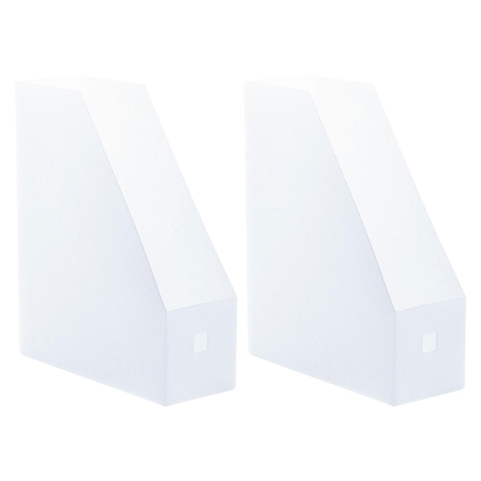 2pcs Multipurpose Desktop Document Storage Racks Files Organizers (Transparent)