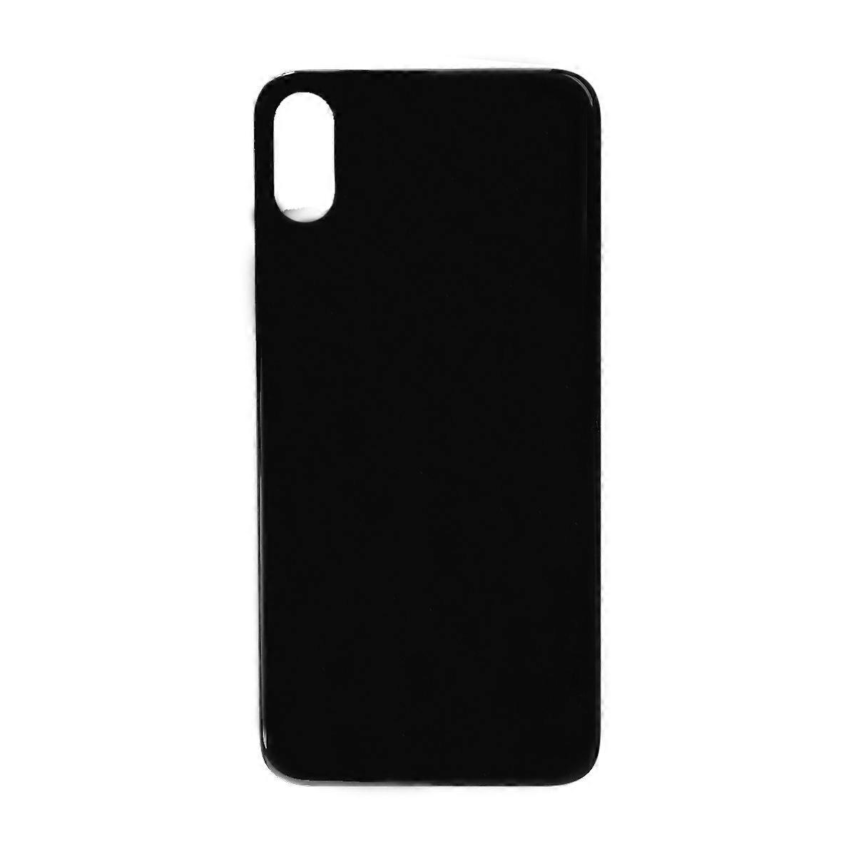 Glass Back For iPhone XS Max Plain in Black