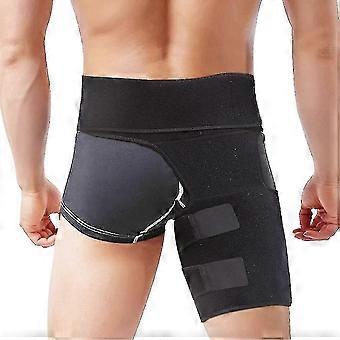 Hip Brace, Groin Support Sciatica Relief Wrap Thigh Hamstring Compression Sleeve For Pulled Injury Strain Tendonitis Rehab And Recovery, Fits Men Wome
