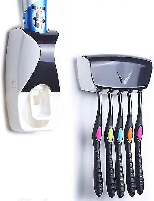 Automatic Toothpaste Dispenser and Toothbrush Holder
