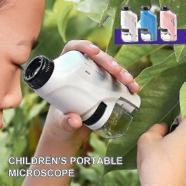 Mini pocket microscope set 60-120x lab handheld microscope battery operated microscope with LED light