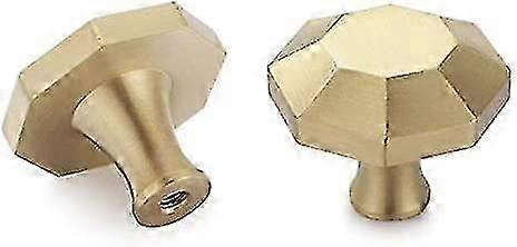 Set Of Brushed Brass Cabinet Knobs