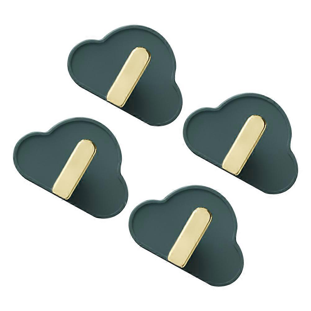 Punching-Free Clothes Hooks Cloud Shape Hooks for 4Pcs Home Organization
