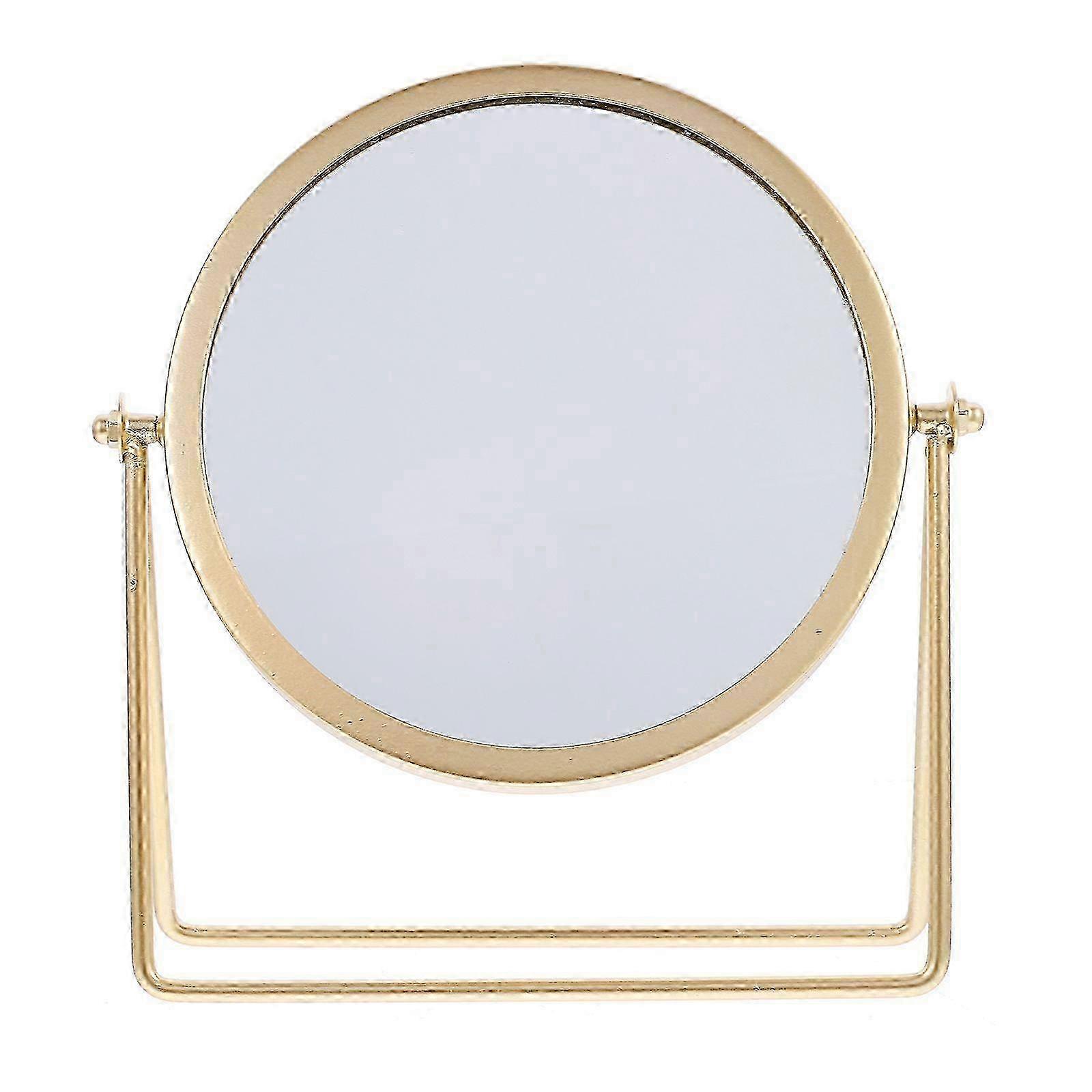 Rotating Round Makeup Mirror Desk